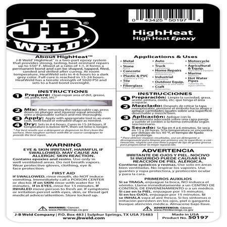 J-B Weld High Heat High Strength Acrylic Epoxy 0.85 oz 50197